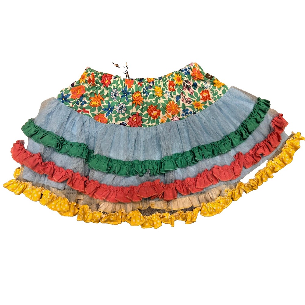 MATILDA JANE Girls Brilliant daydream Field of Flowers Skirt SIZE 4 New Ruffles